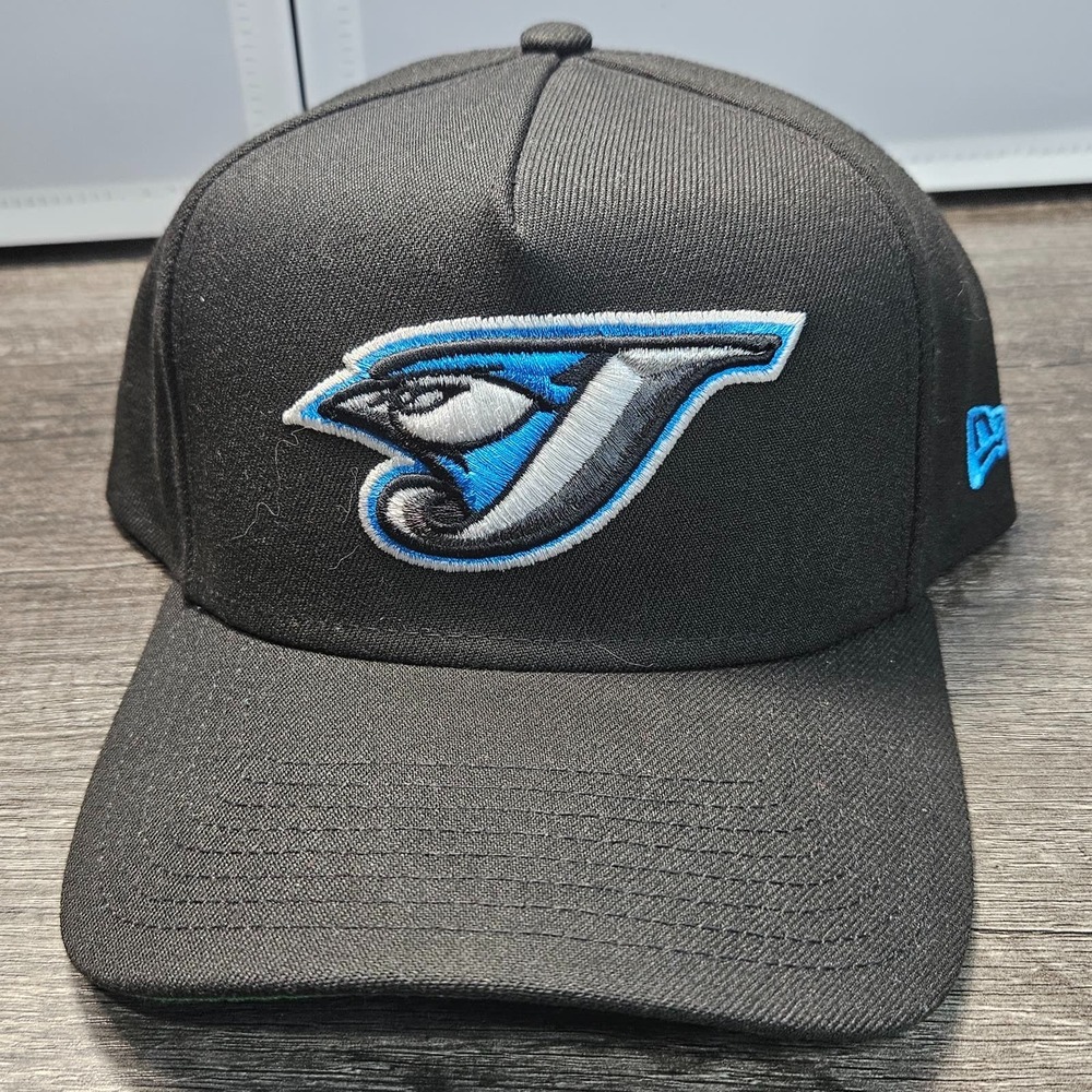 Toronto Blue Jays New Era 9FORTY A-Frame Snapback Cooperstown Black Green UV Hat
